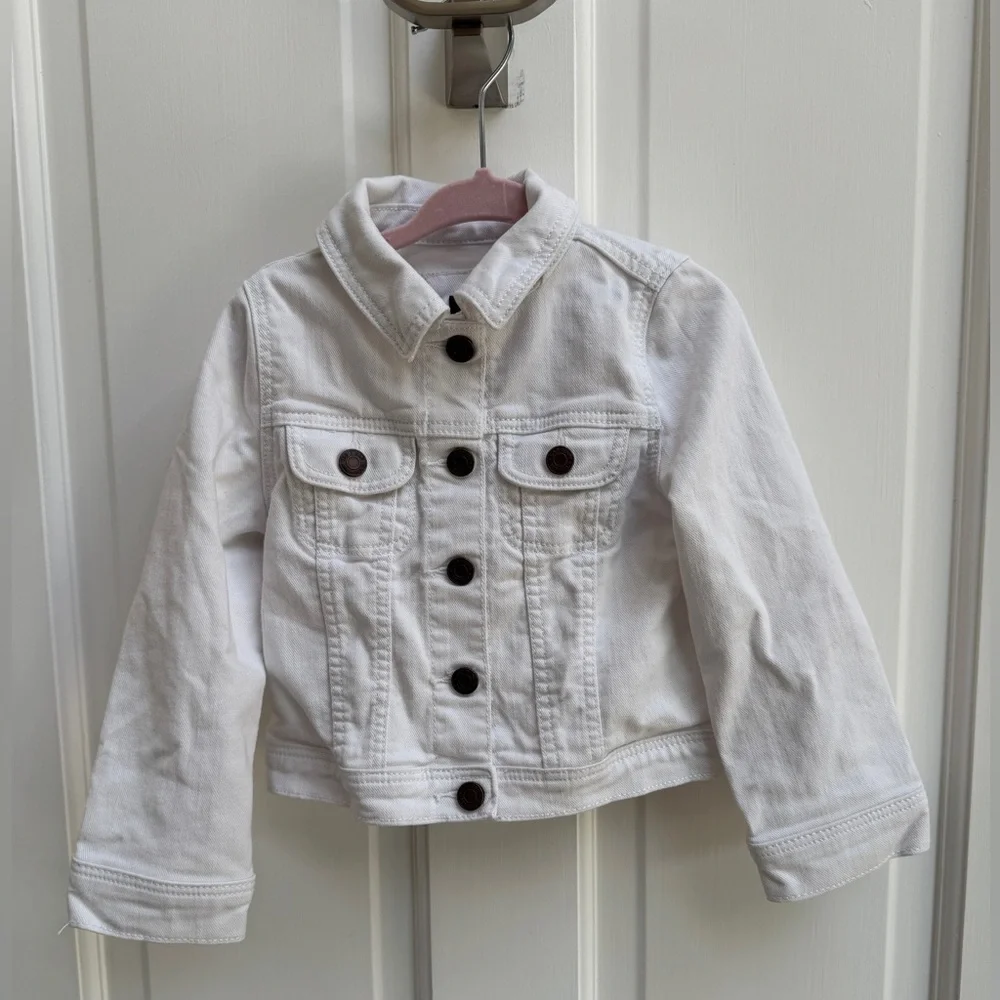 dress baby girl white denim jacket